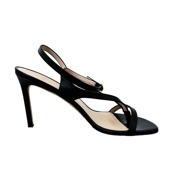 NEW Stuart Weitzman Align Heeled Sandals in Black - Picture 5 of 9